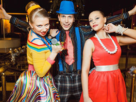 Яркие ведущие вечеринки в стиле Стиляги